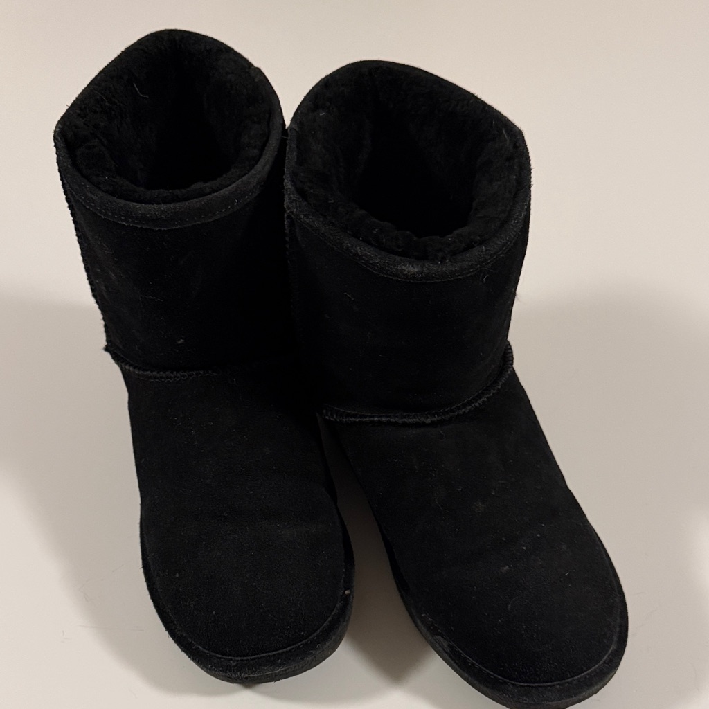 Aussie Dog Suede Boots Cozy Black Winter Boots Unisex 10-11